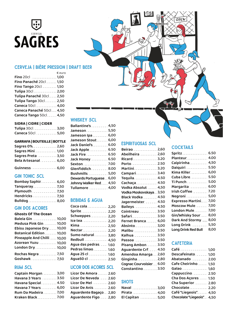 Menu Bar Do Clube Naval Da Horta-1